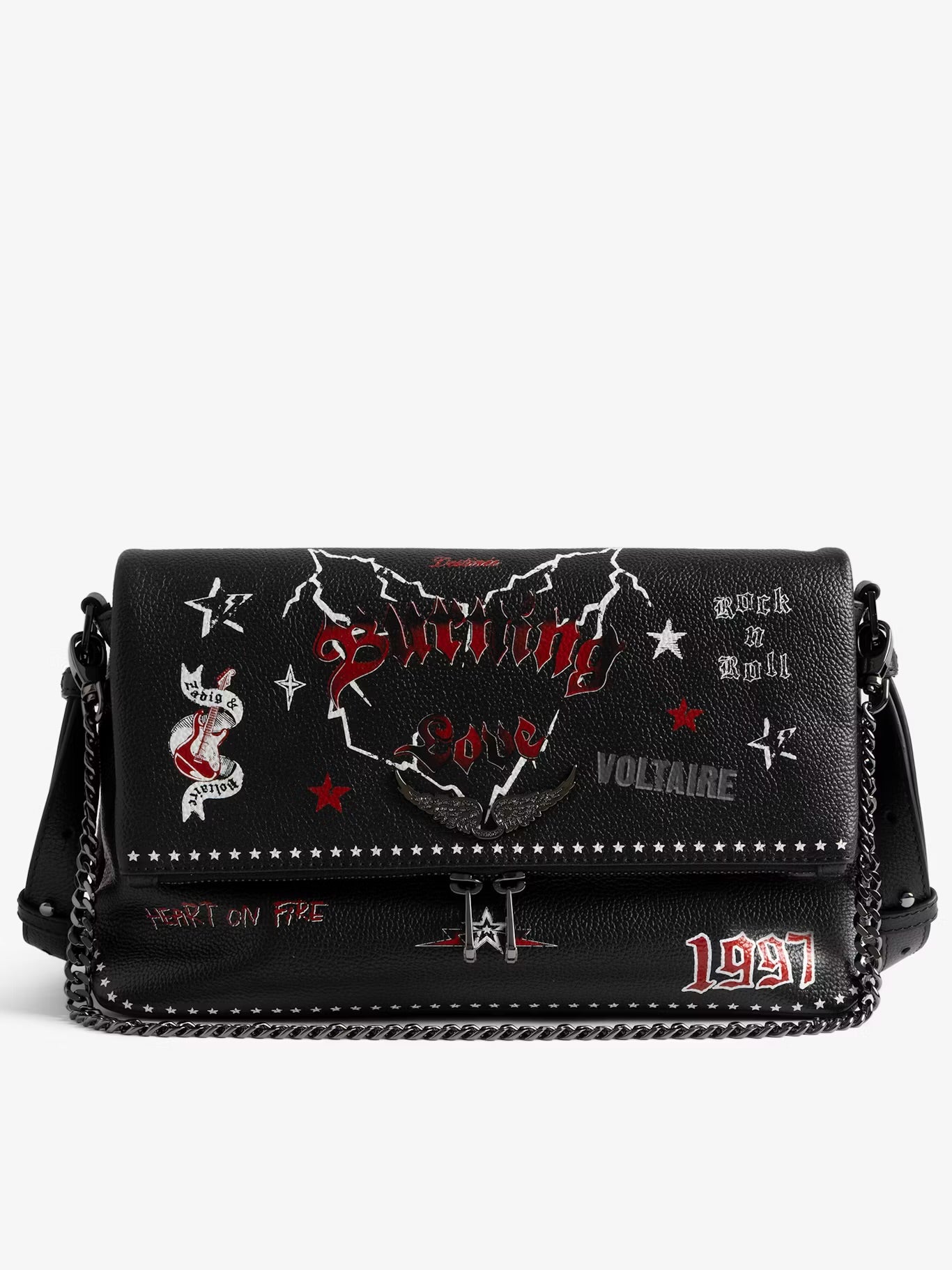 ROCKY II GRAINED LEATHER PUNK