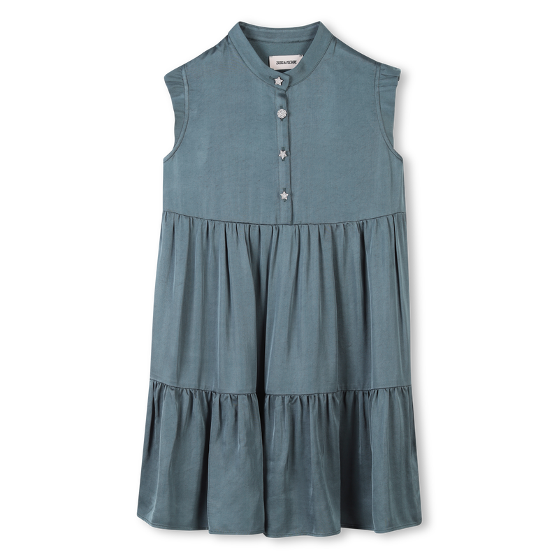 Buttoned satin dress