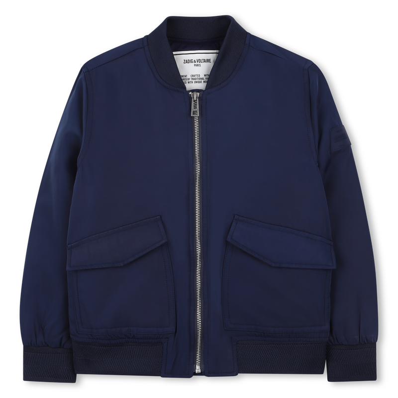 Zipped bomber jacket