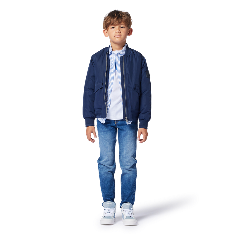 Zipped bomber jacket