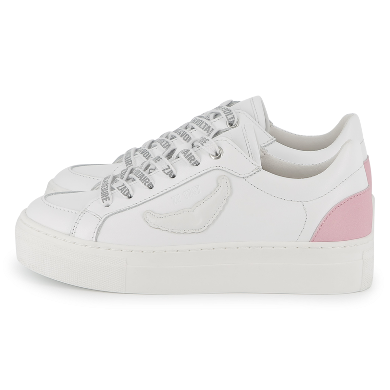 Lace-up leather sneakers