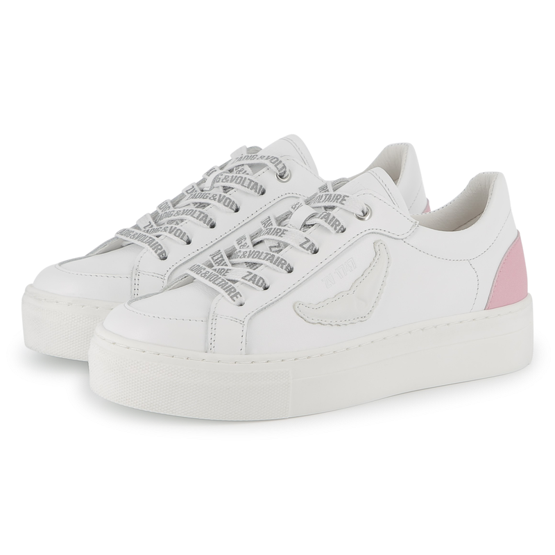 Lace-up leather sneakers