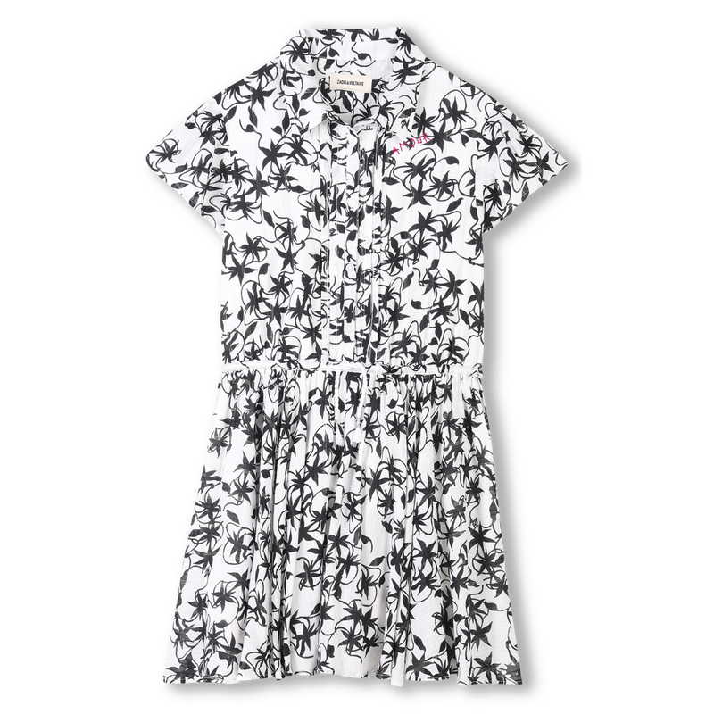 Buttoned patterned dress