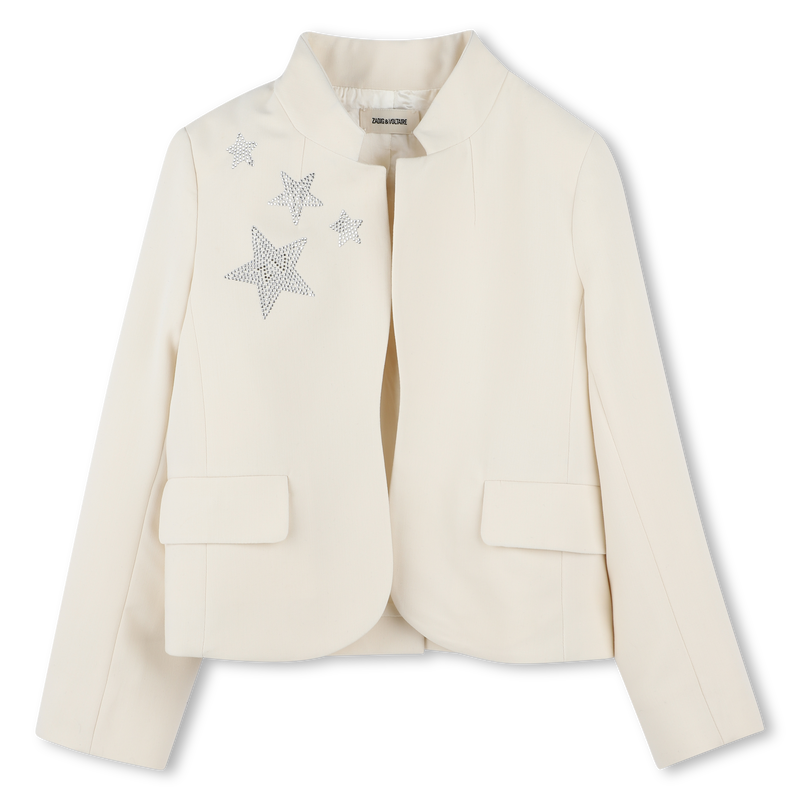 Suit jacket with diamantés
