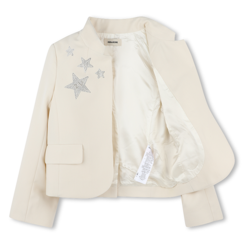 Suit jacket with diamantés