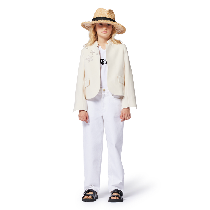 Suit jacket with diamantés