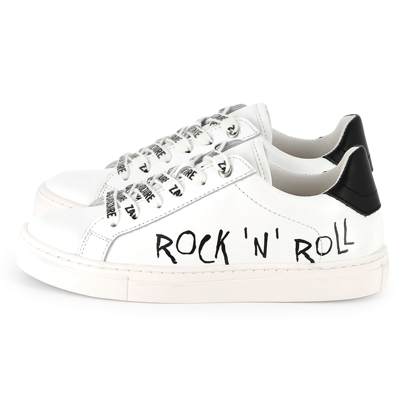 Leather lace-up sneakers