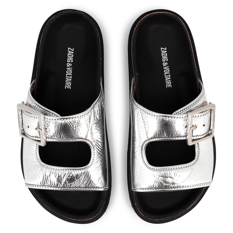Buckled leather sandals