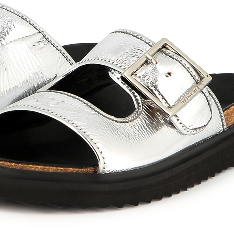 Buckled leather sandals