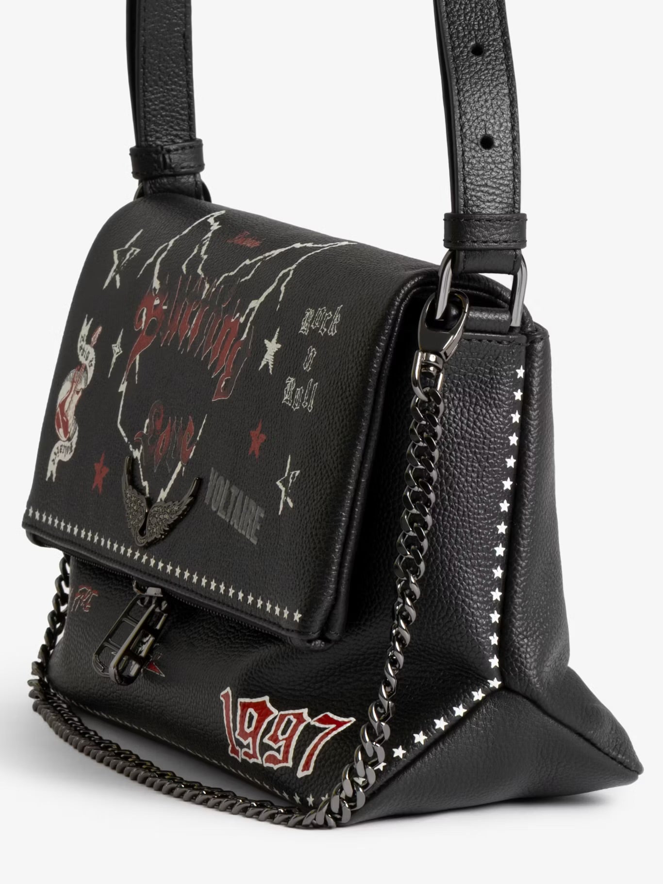 ROCKY II GRAINED LEATHER PUNK