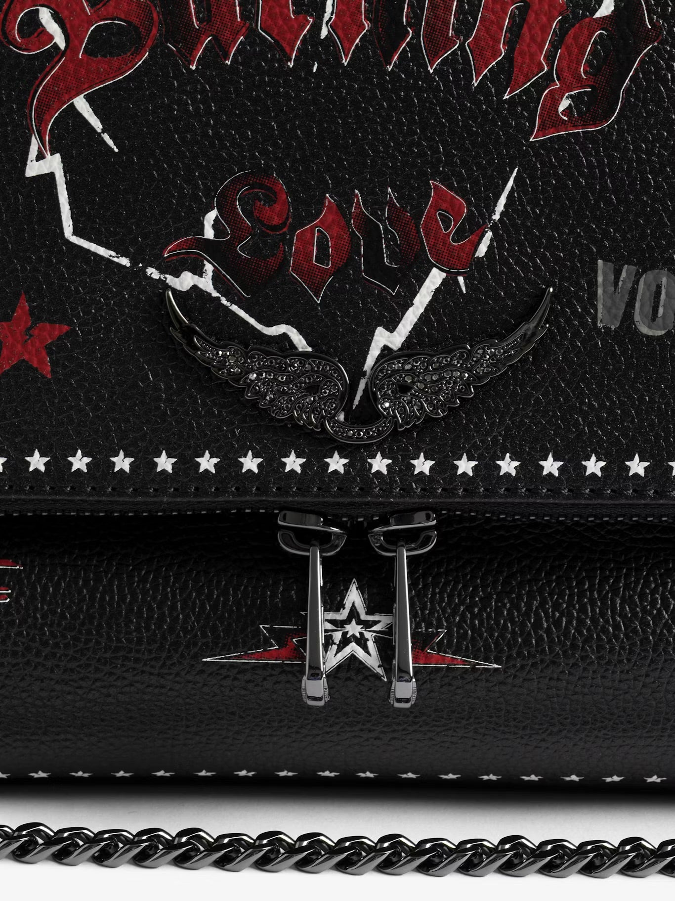 ROCKY II GRAINED LEATHER PUNK