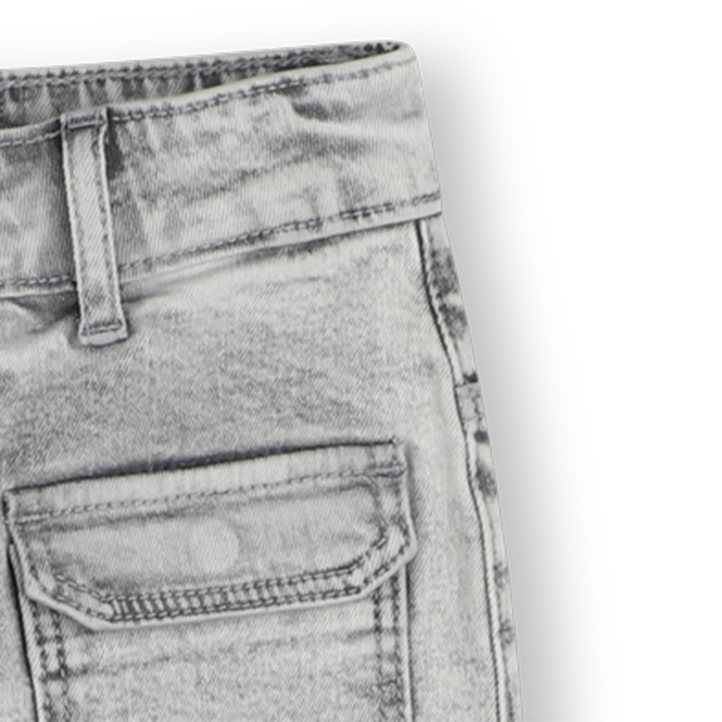 Straight-cut adjustable jeans